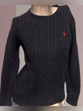 Polo Ralph Lauren Navy Cable Knit Sweater